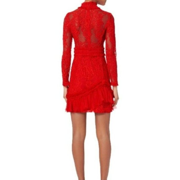 ALEXIS Wilhelmina Red Lace Mini Dress Sz XS - Picture 2 of 16